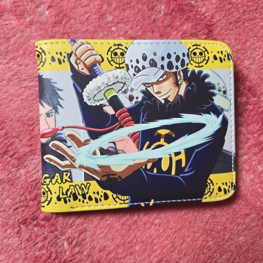 New Trafalgar law one piece anime manga leather wallet